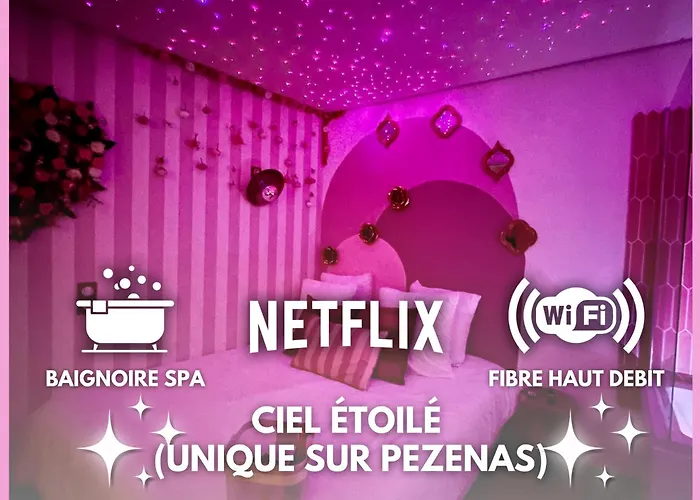 Romantic Room - Balneo - Ciel Etoile - Free Wifi - Netflix - Hyper Centre